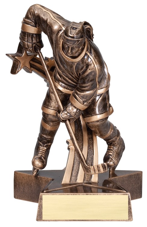 8 1/2" Tall Hockey Female Superstar Resin Award 3