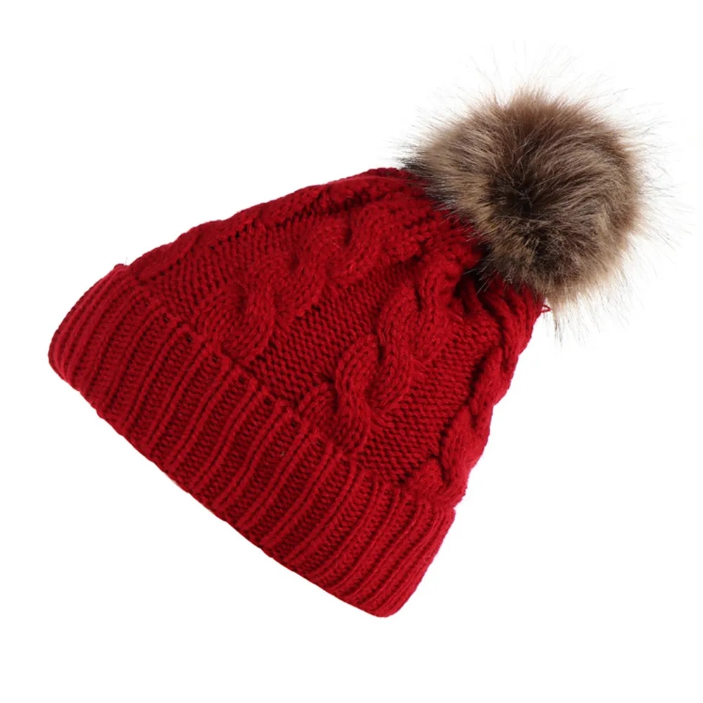 Winter Knit Crossed Soft Warm Ribbed Hat Beanie 3