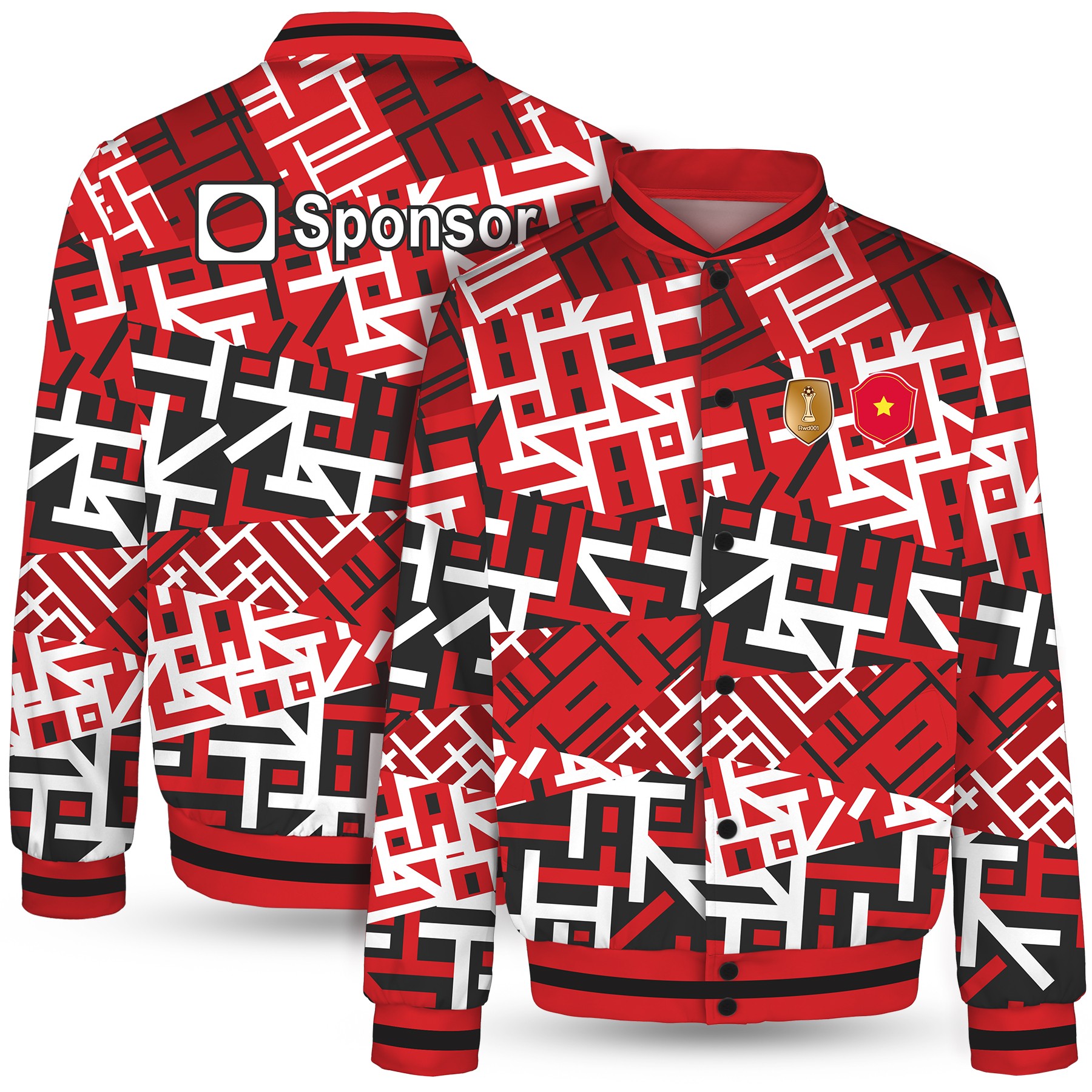 Custom Personalized Varsity Jacket(Full Color Dye Sublimated) 22
