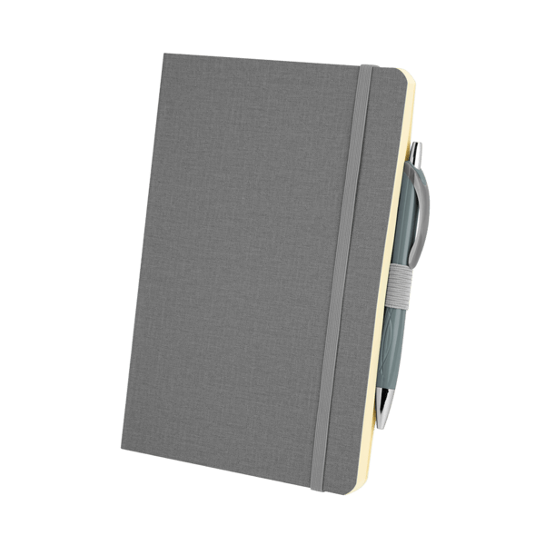 Crosshatch PU Notebook With Pen 27