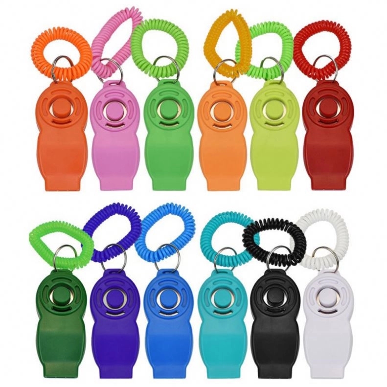 2-in-1 Pet Clicker Whistle Keychain 6