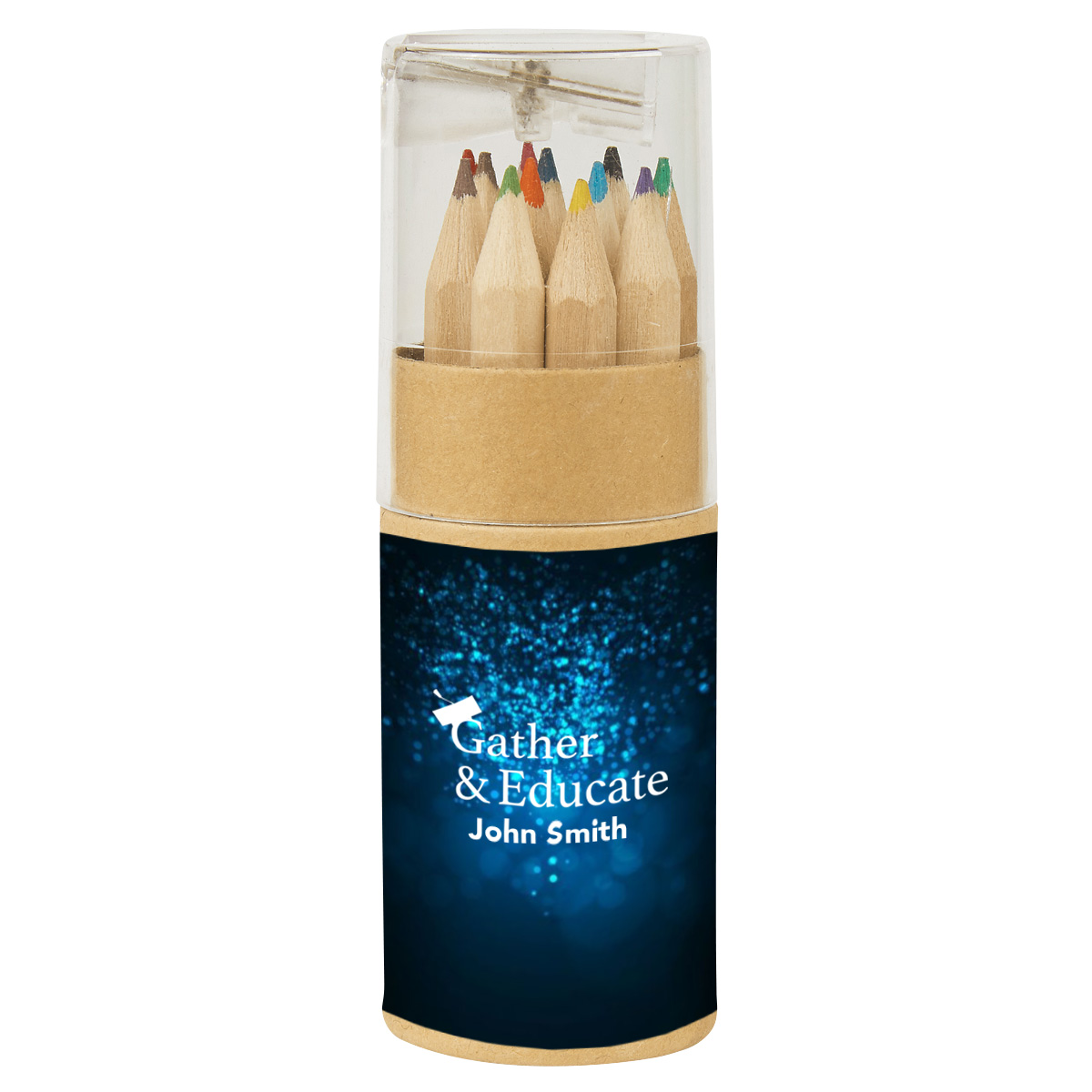 12-Piece Colored Pencil Set In Tube With Sharpener 2