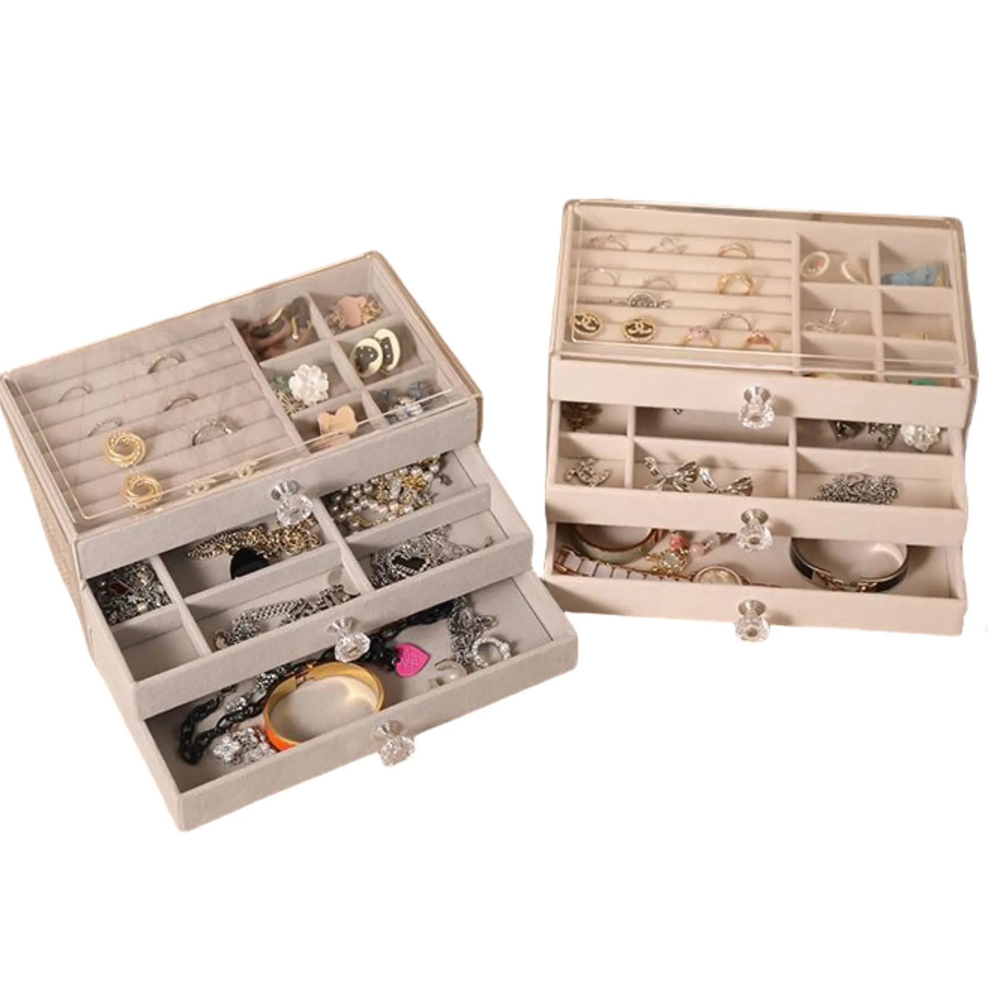 Multipurpose Drawer Jewelry Display Storage Box 3 Layer 3
