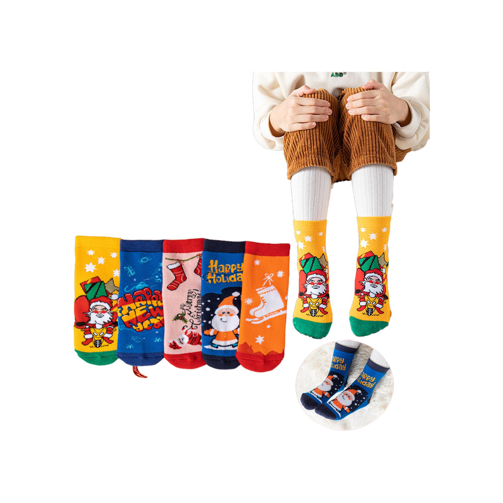 Cotton Children's Warm Christmas Socks 13