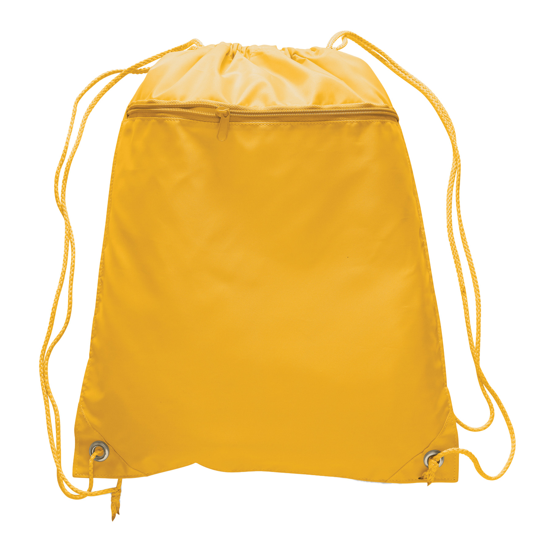 Polyester Drawstring Backpack w/ Front Pocket 11