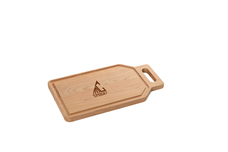 Cherry Cutting Board withHandle and Juice Groove 14"x8"x3/4" 1