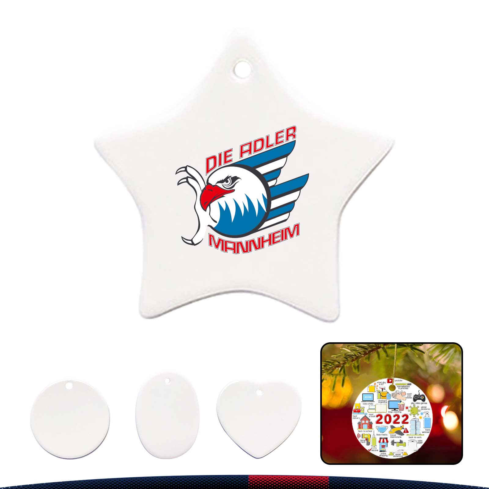 Christmas Porcelain Pendant 4