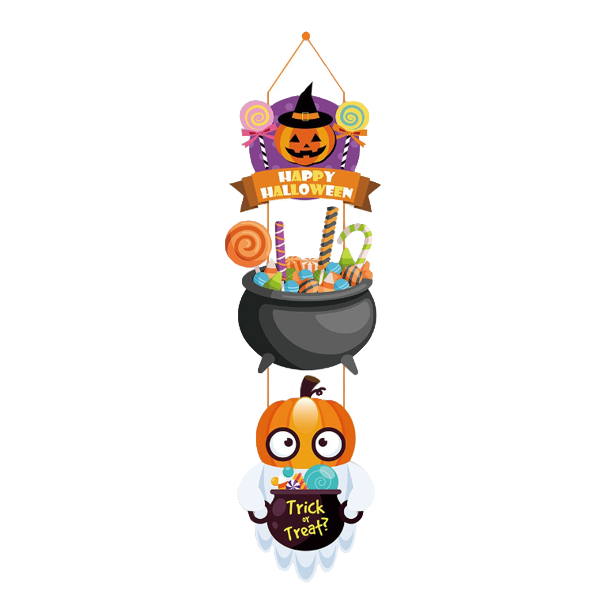 Halloween Boxwood Party Door Ornament 3