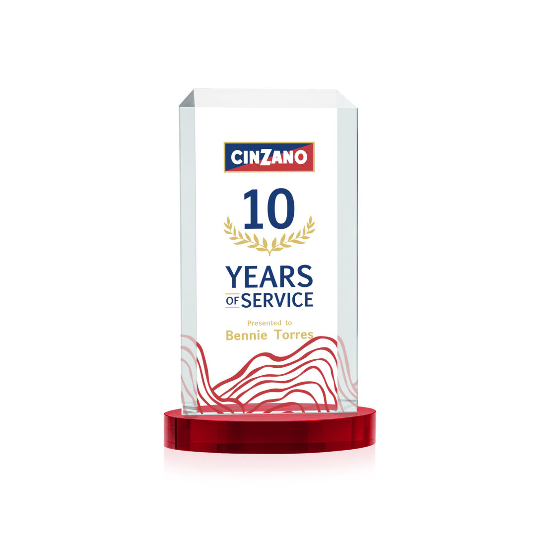 Dalton VividPrint™ Award on Alberton Base - Red 2