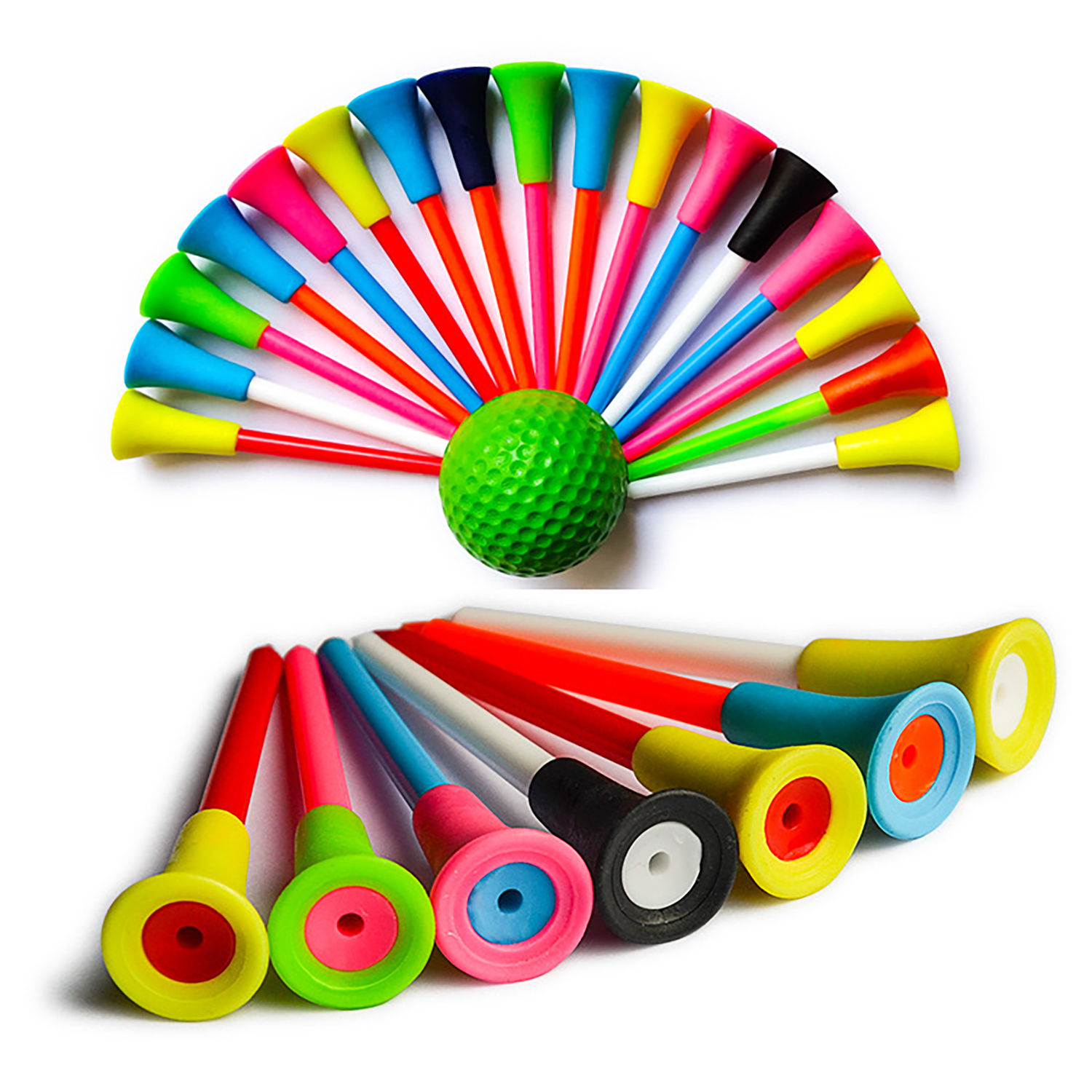 Rubber Top Plastic Golf Tees 5