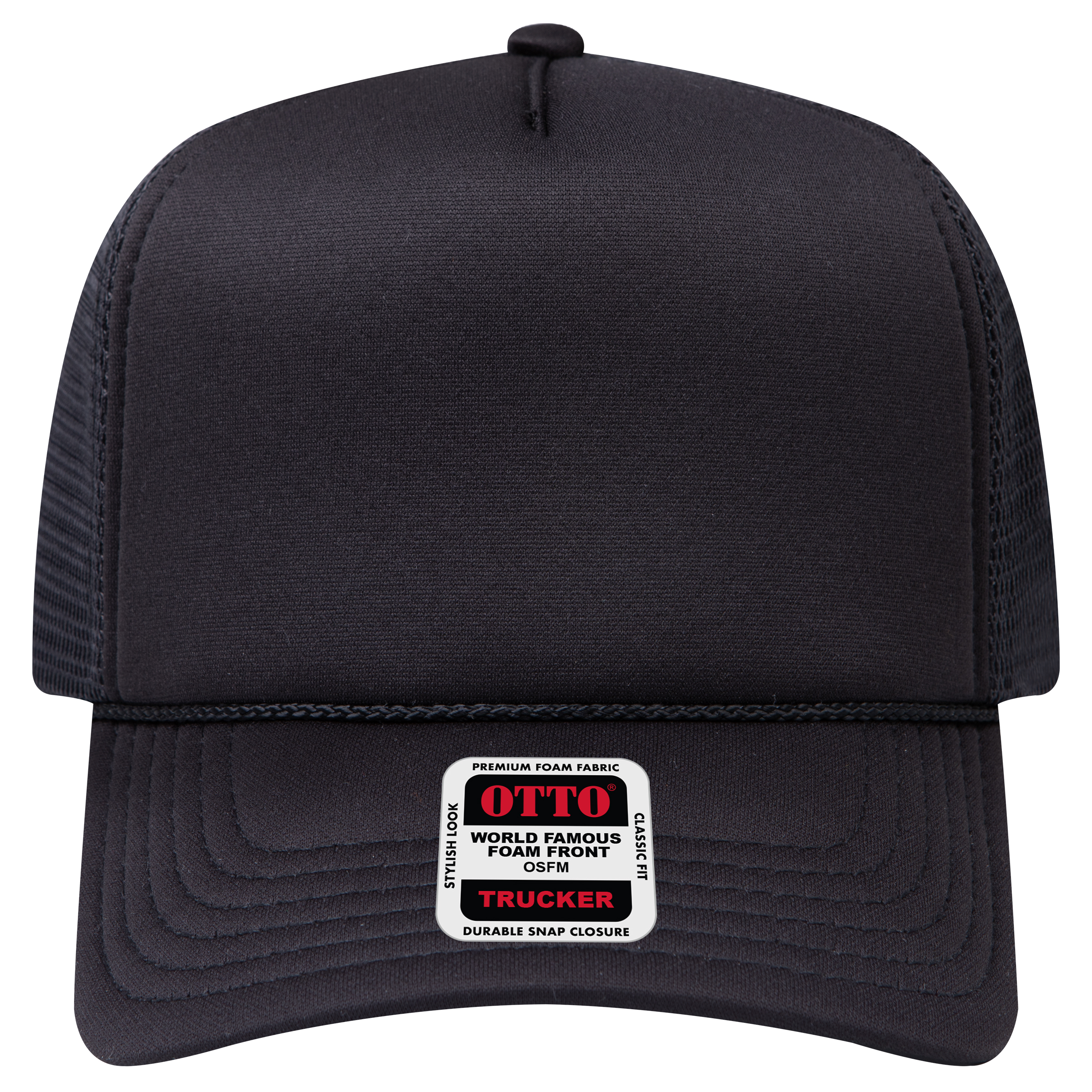 OTTO CAP® OTTO COMFY FIT® 5 Panel High Crown Mesh Back Trucker Hat 1