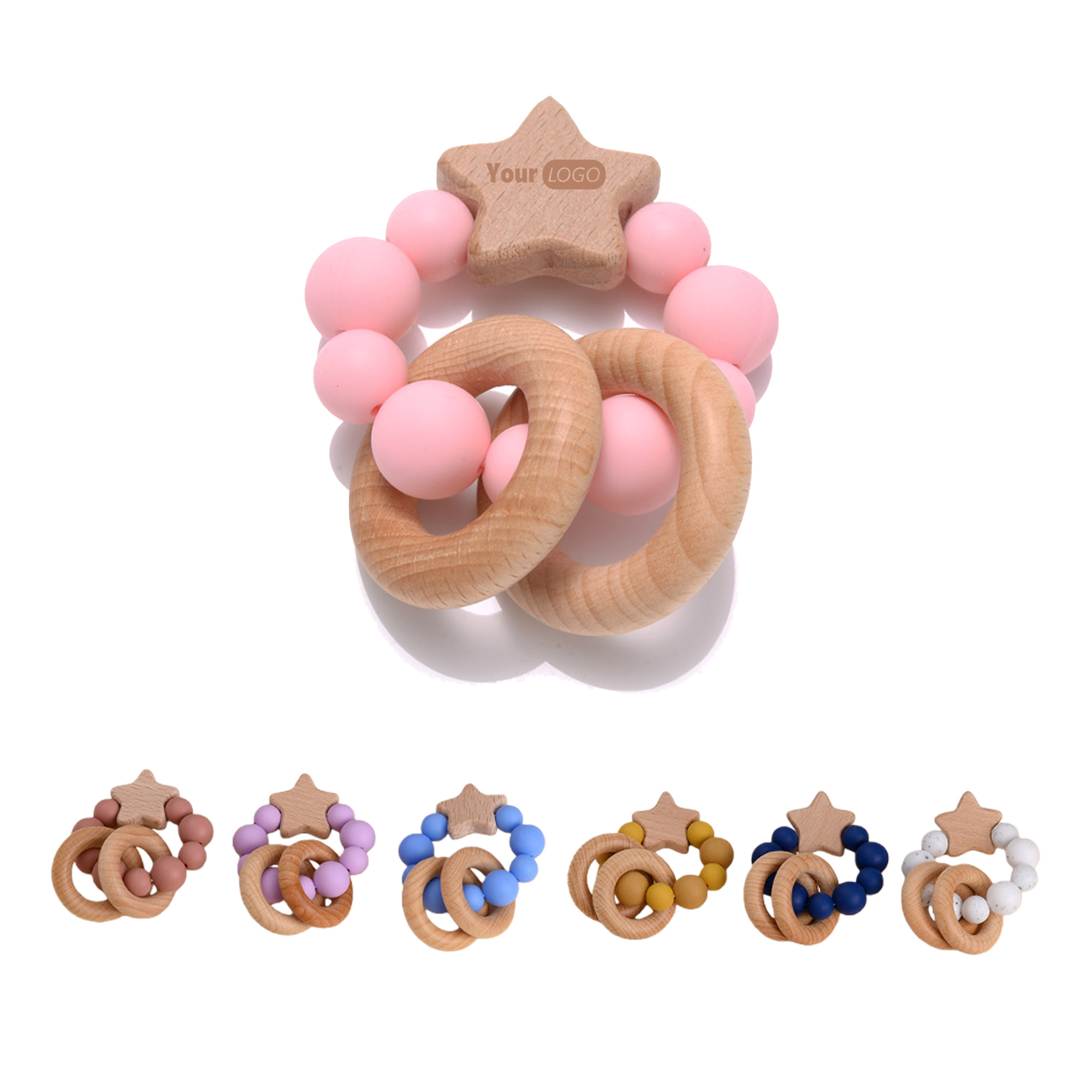 Personalized Beechwood Baby Teether 2