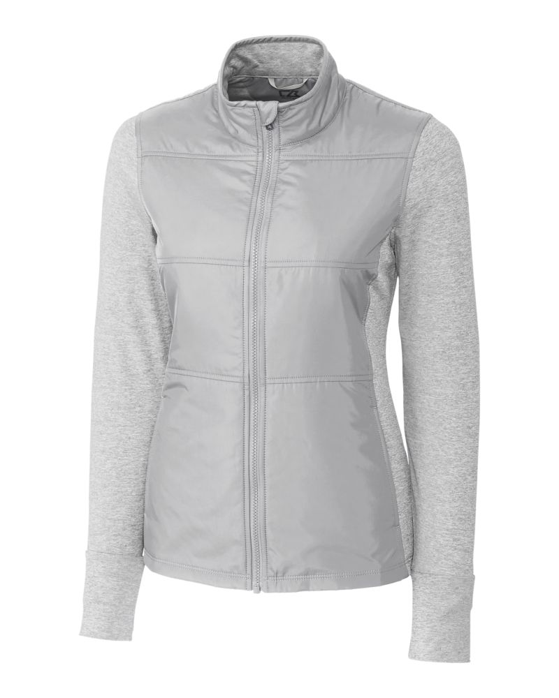 Cutter & Buck Stealth Recycled Hybrid Quilted Womens Windbreaker Jacket 16