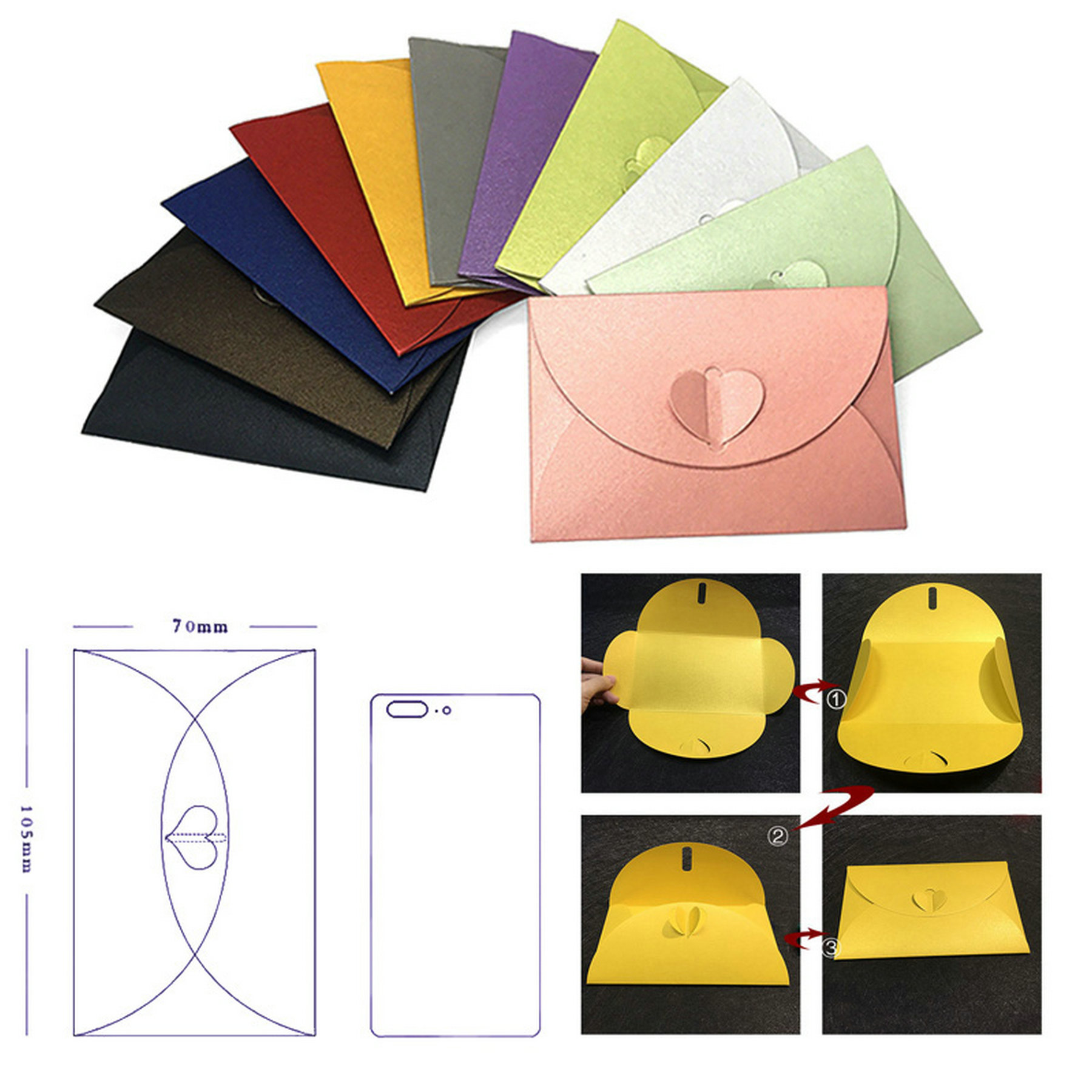 Mini Size Shining Gift Card Envelopes 2