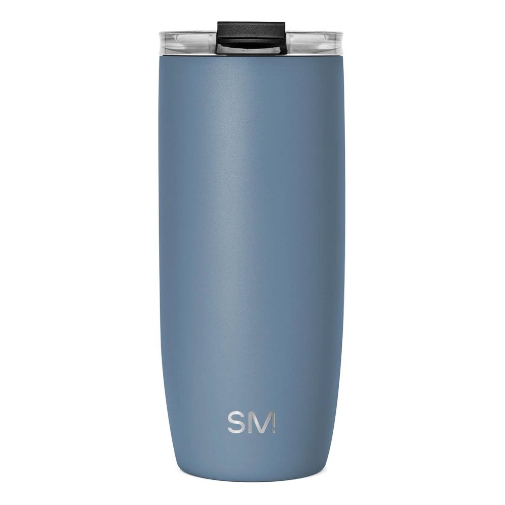 20 oz Simple Modern® Stainless Steel Double-Walled Insulated Voyager Tumbler with Clear Flip Lid & Straw