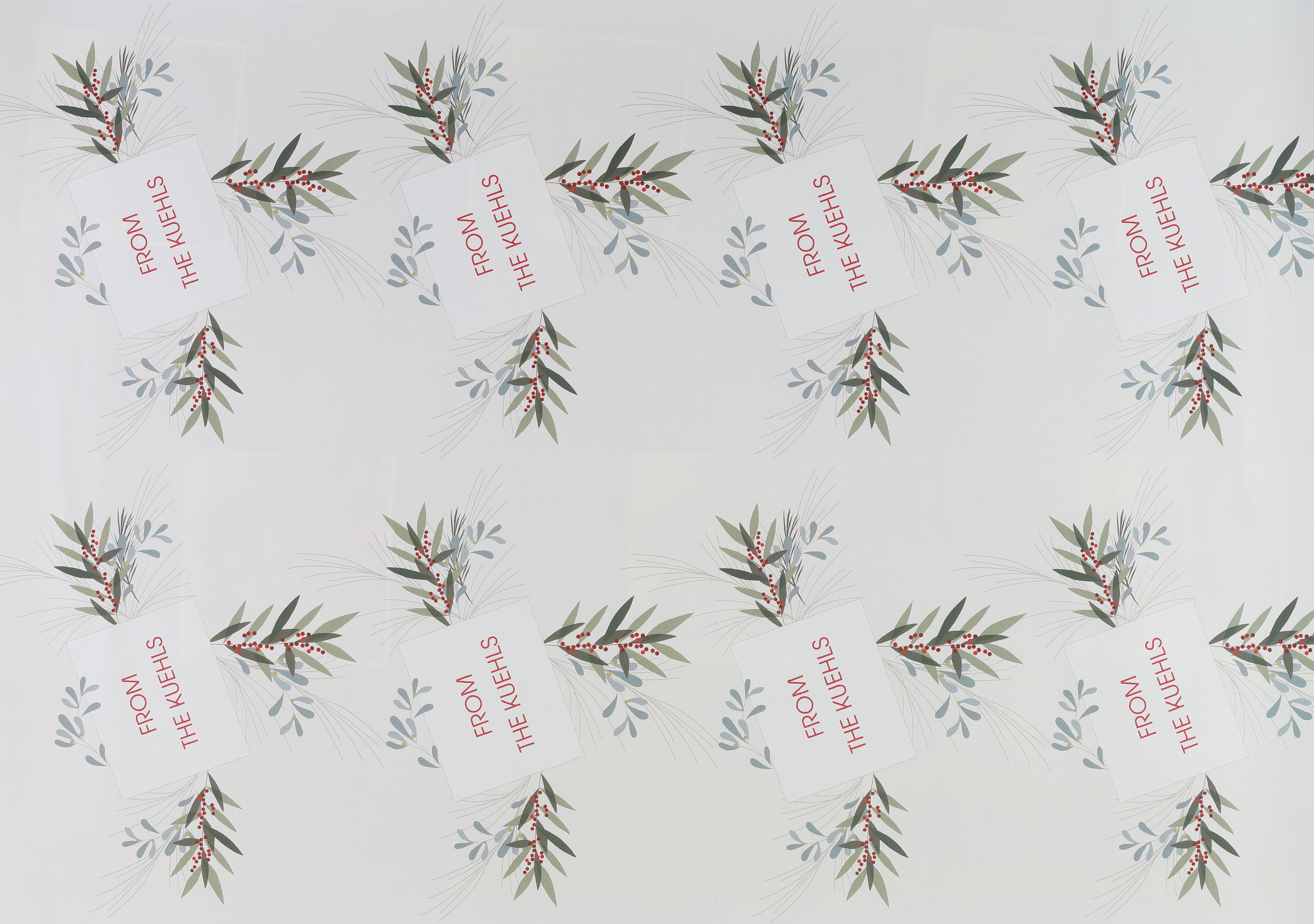 Festive Poinsettia Reversible Wrapping Paper (28"x20") 4