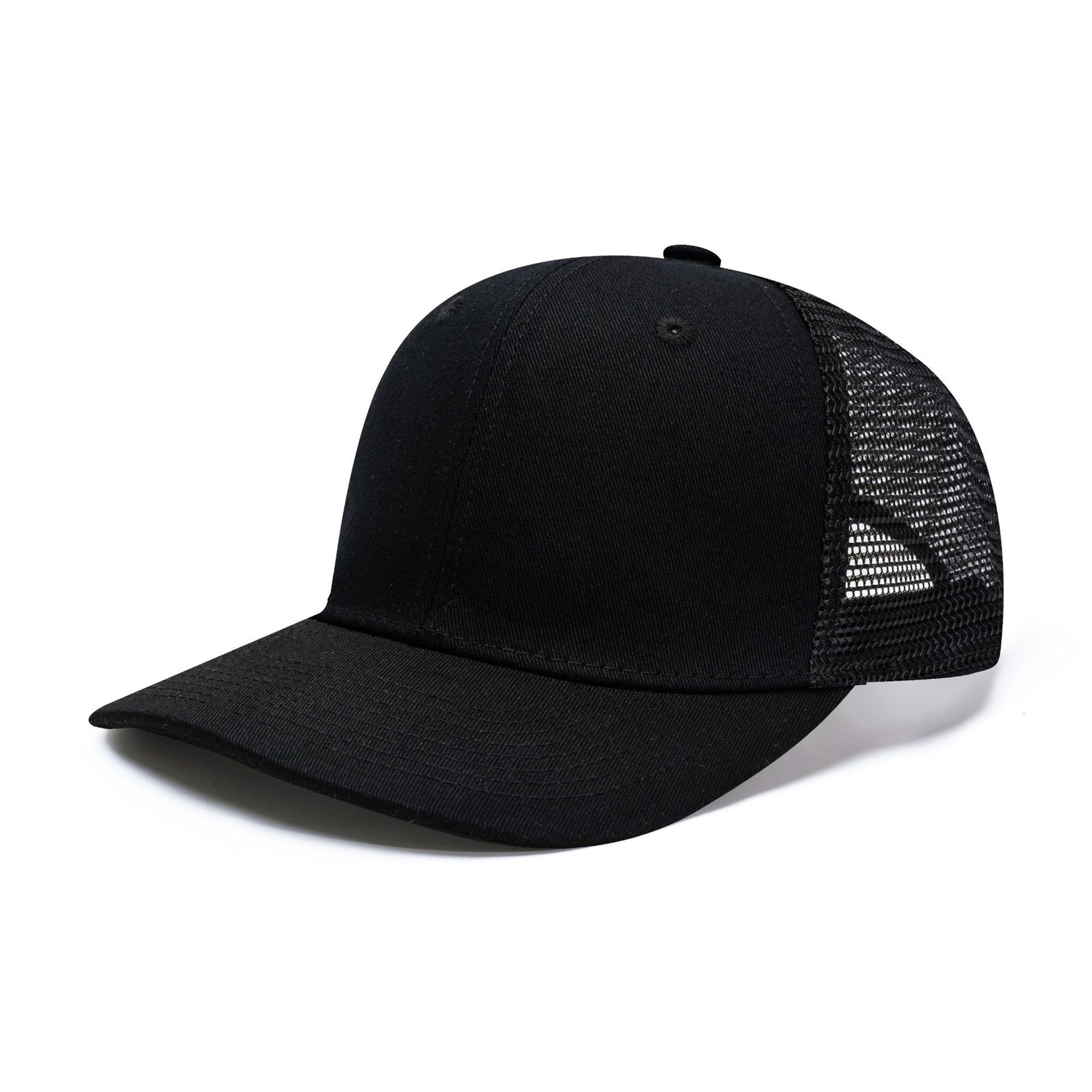 Soft Mesh Snapback Cap Poly Cotton Twill Trucker Hat MOQ50 4