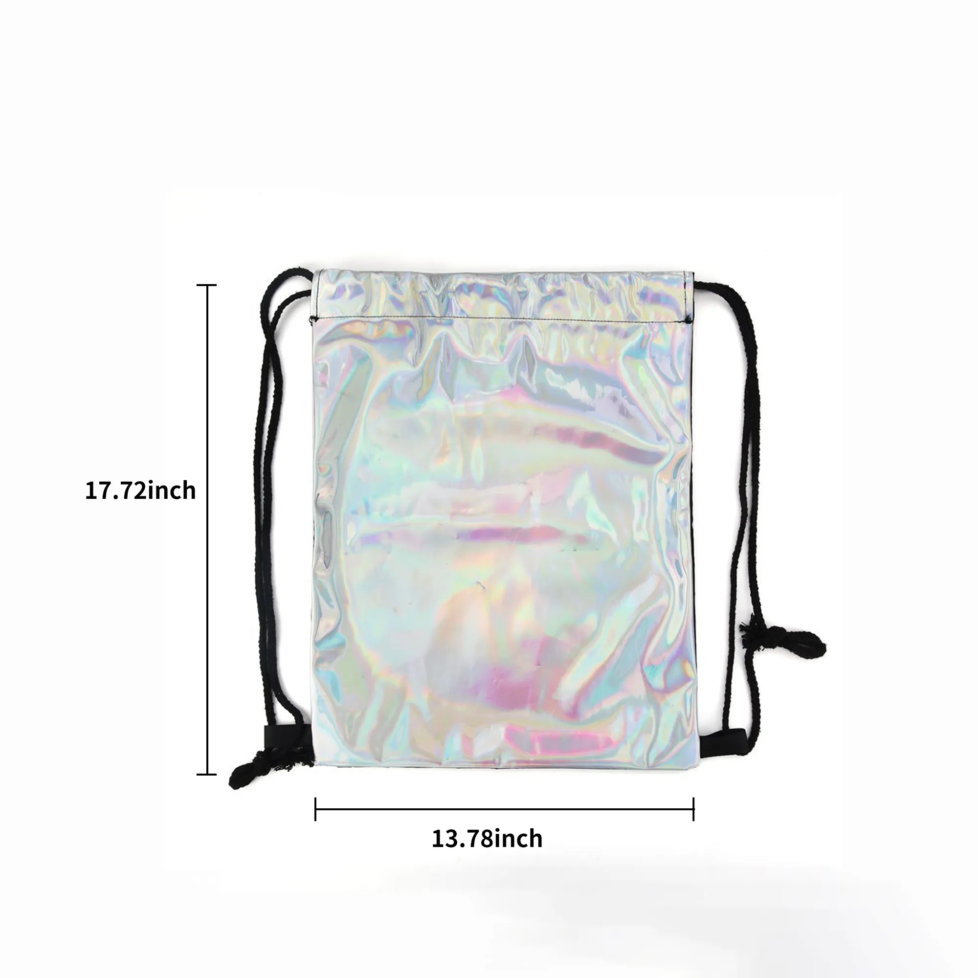 Laser Drawstring Bag with Large Capacity and Reflective Glow 3