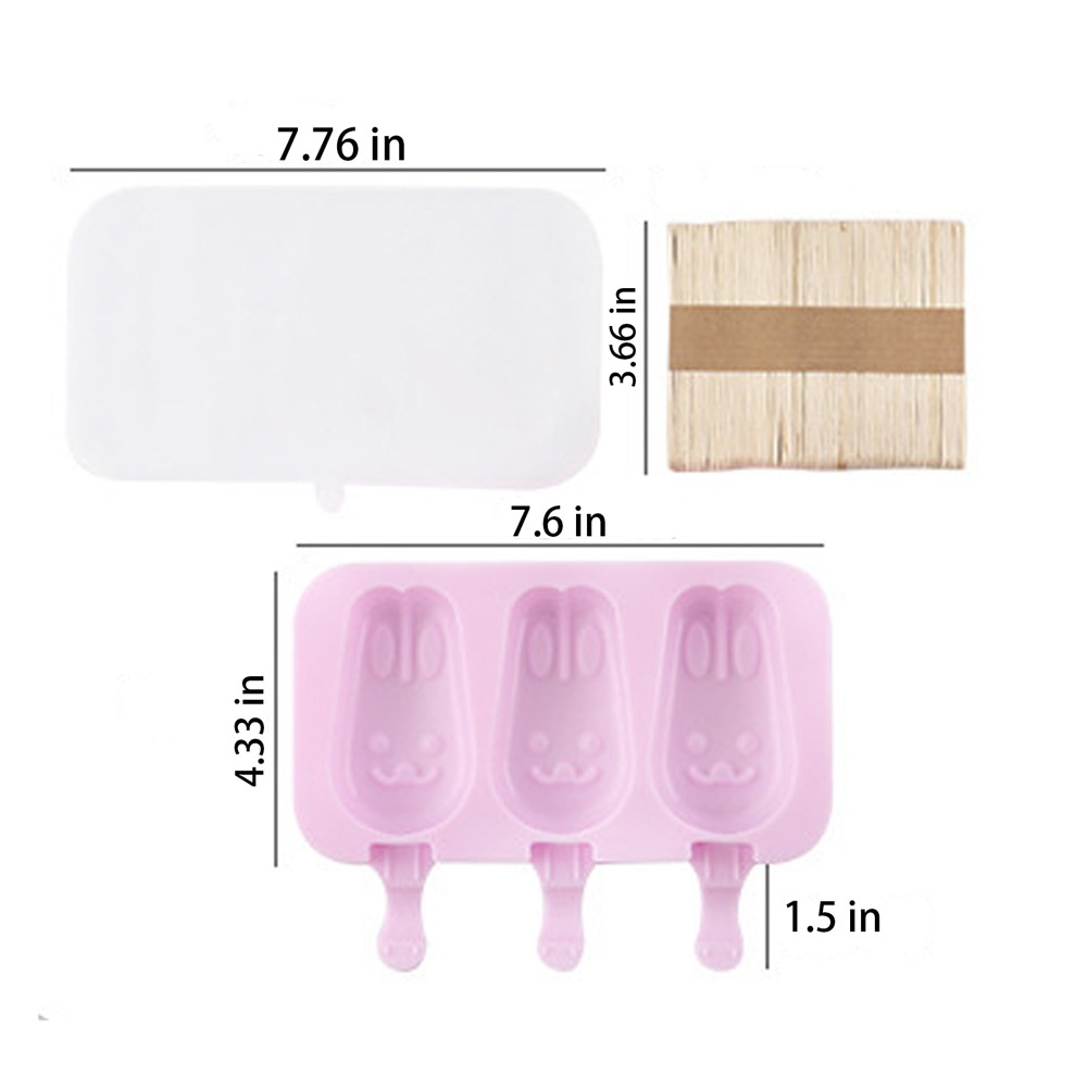 Cute Cartoon Popsicle Molds With Lid 6