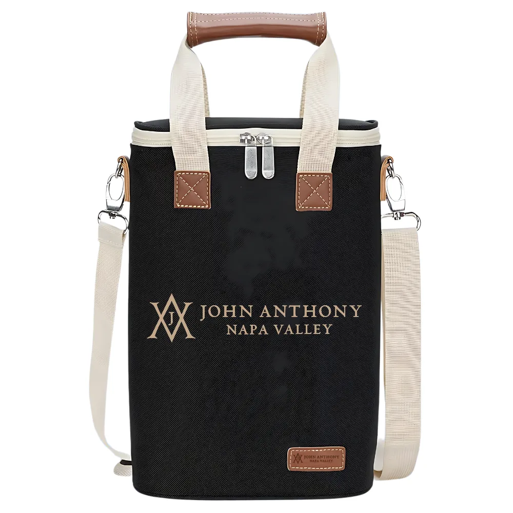 2-Bottle Insulated Wine Tote Carrier 5