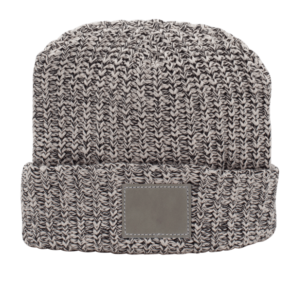Milliner Cuffed Knit Beanie with Leather Patch 11