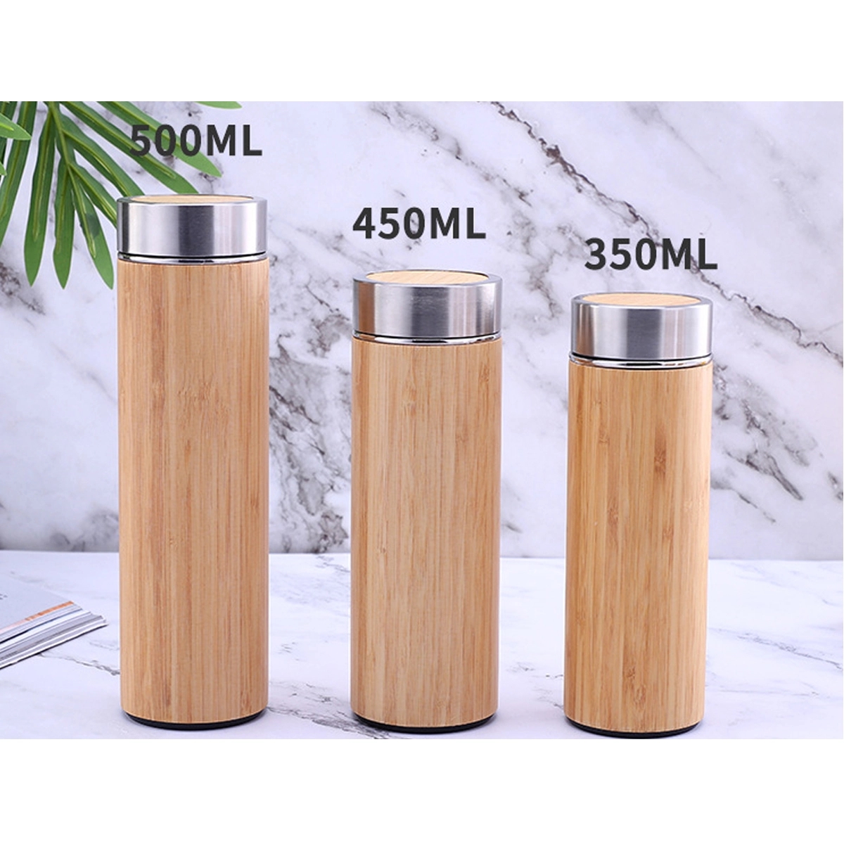 Bamboo Thermos With Tea Infuser & Strainer 3