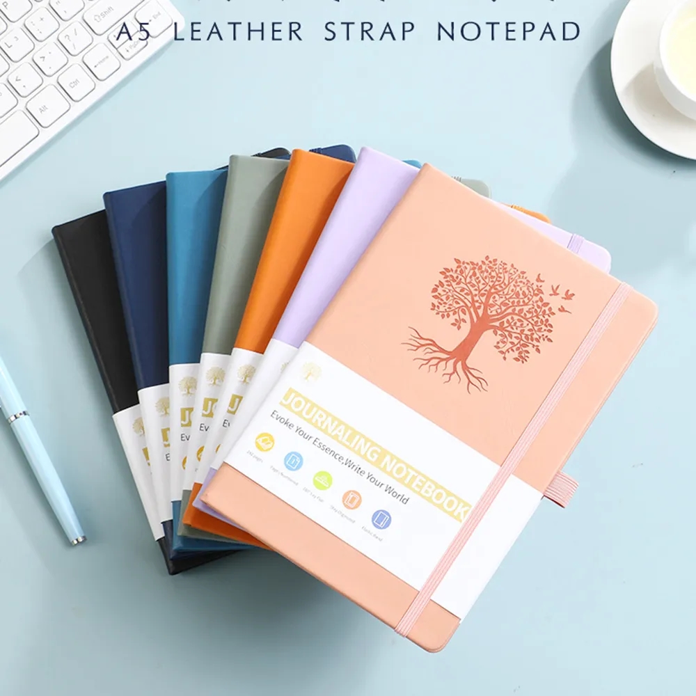 A5 Leather Lined Journal Hardcover Executive Notebooks 7