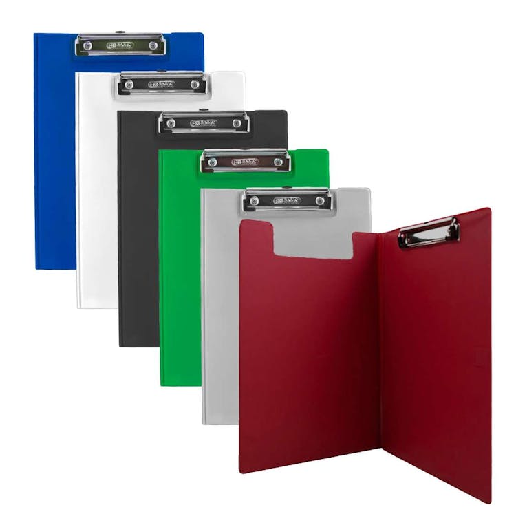 Covered Clipboard Folder - Low Profile Clip PVC Covered Board Assorted Colors 2