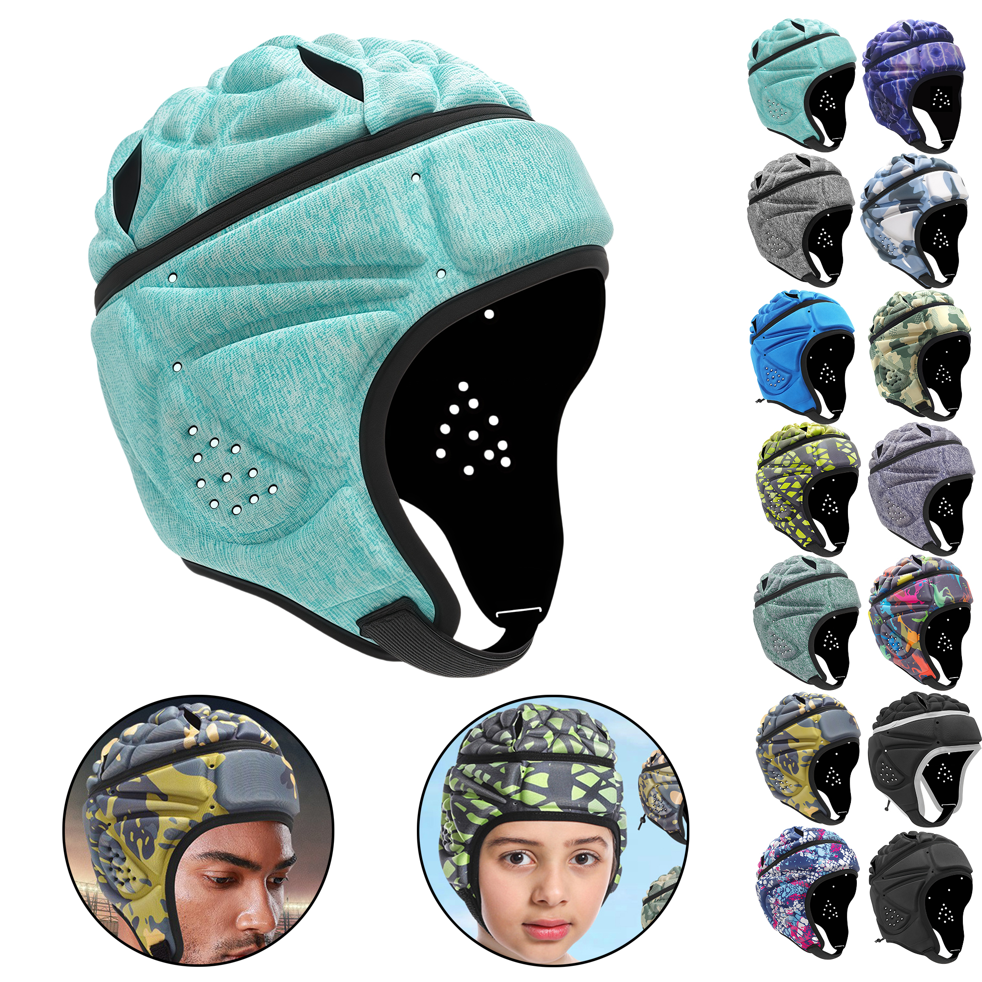 Kids Soft EVA Rugby Helmet - Breathable 12