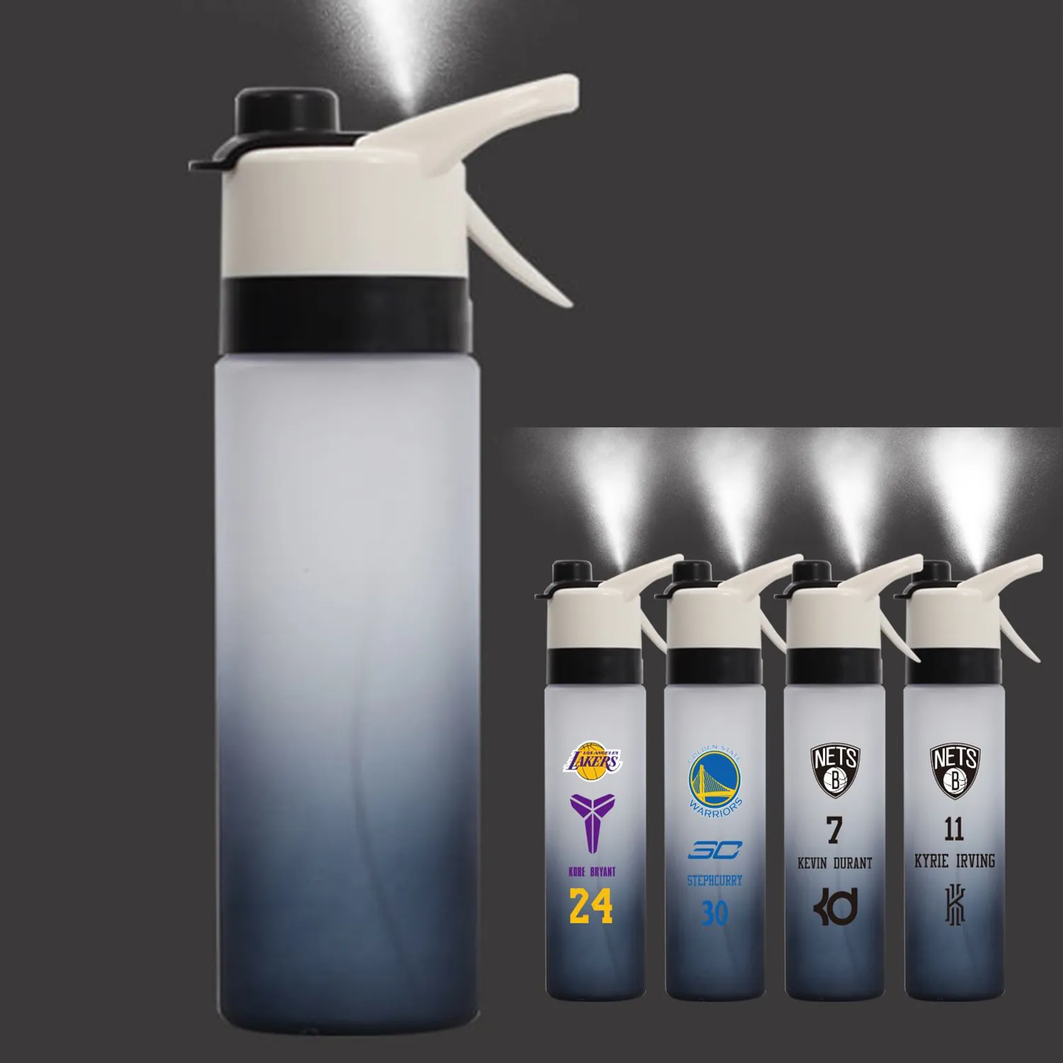 Portable Clear Spray Water Bottle 27Oz 6