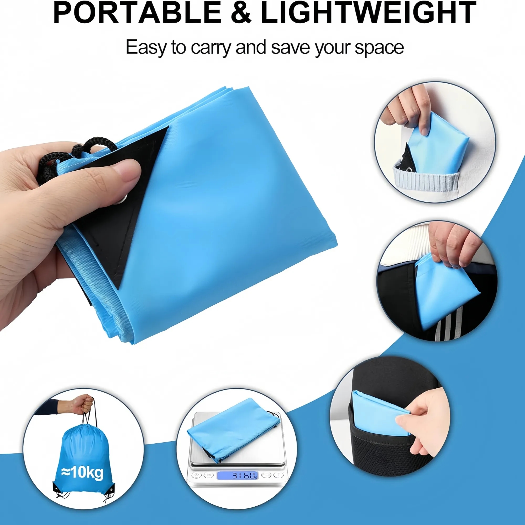 Durable Polyester Drawstring Backpack 9