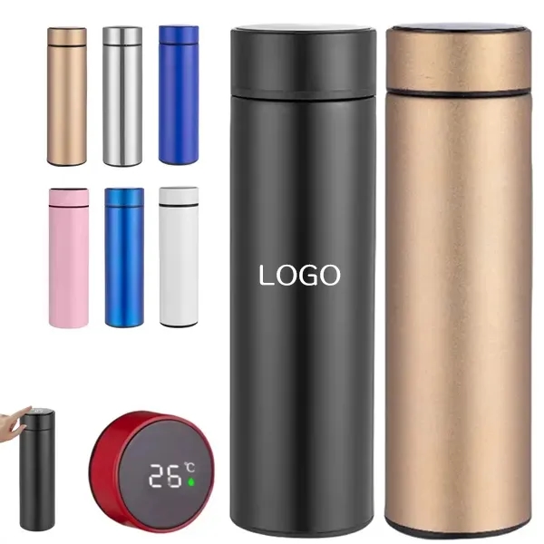 Digital Temperature Display Stainless Steel Water Bottle, custom water bottle with logo imprint 9