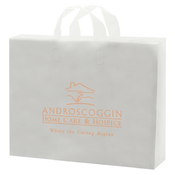 Clear Frosted Soft Loop Handle Bags