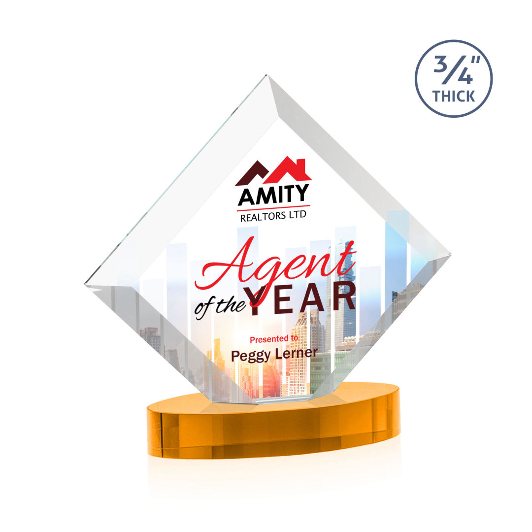 Belaire VividPrint™ Award on Alberton Base - Amber 12
