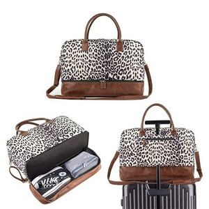 Leopard Print PU Leather Travel Bag 2