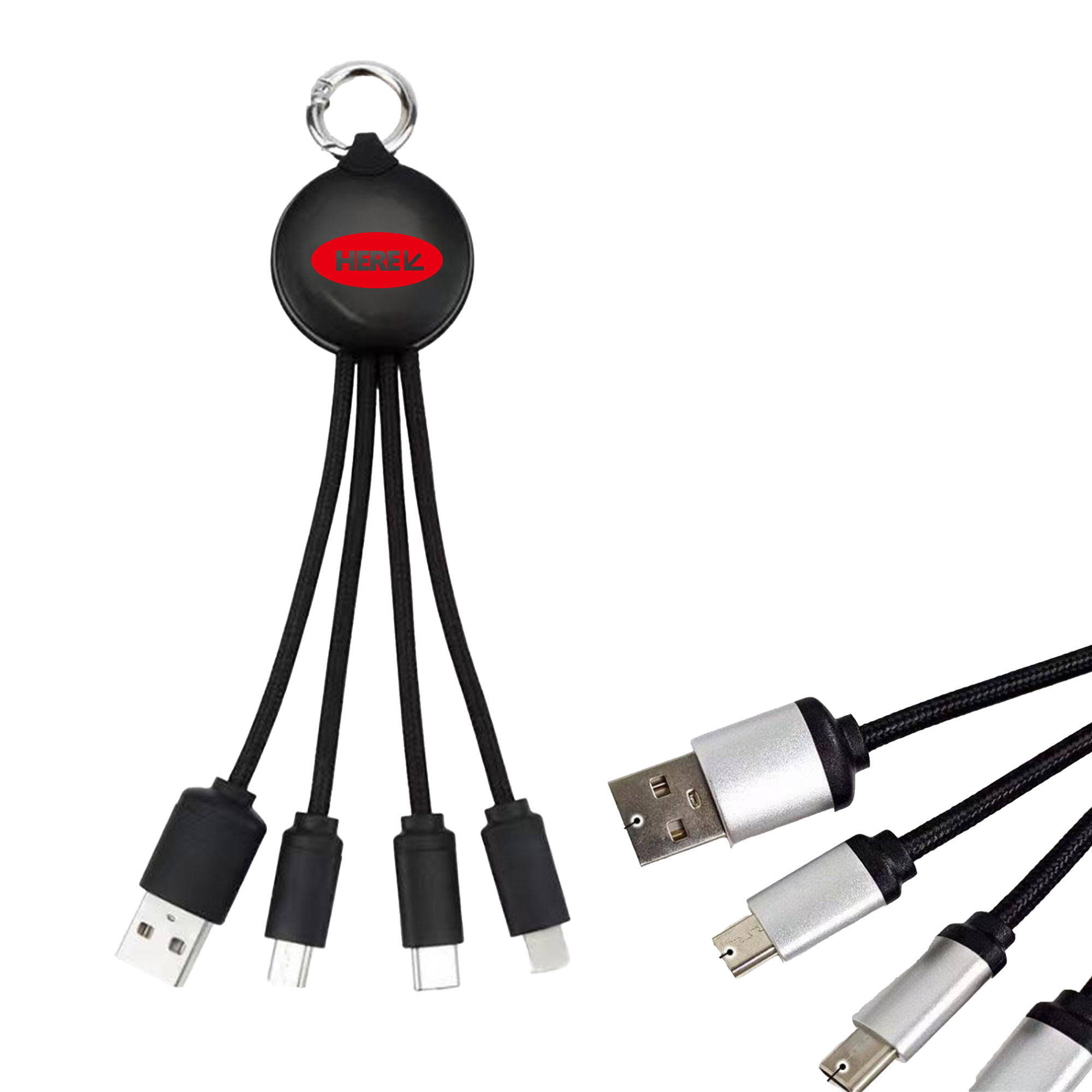 Keychain USB Multi-Port Charging Cable 2