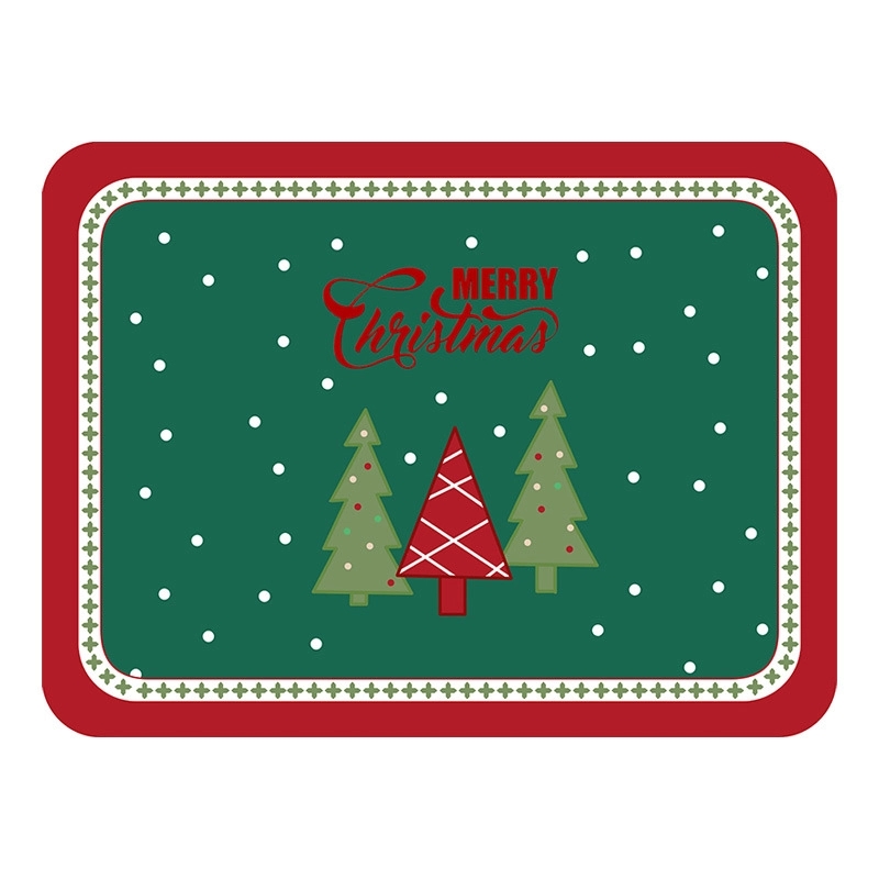 Christmas American Retro Leather Placemat 8