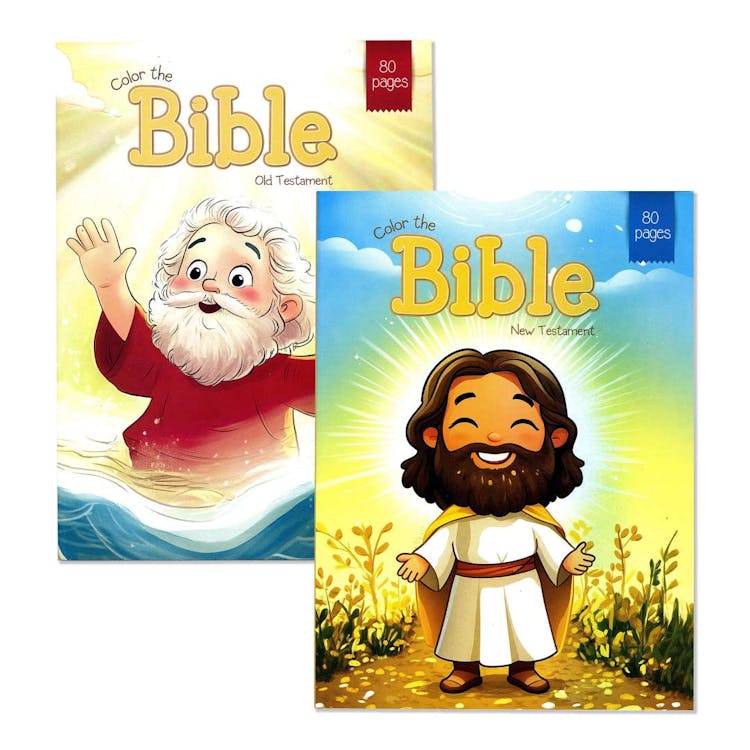 Color The Bible Coloring Books - 2 Volumes 80 Pages 1