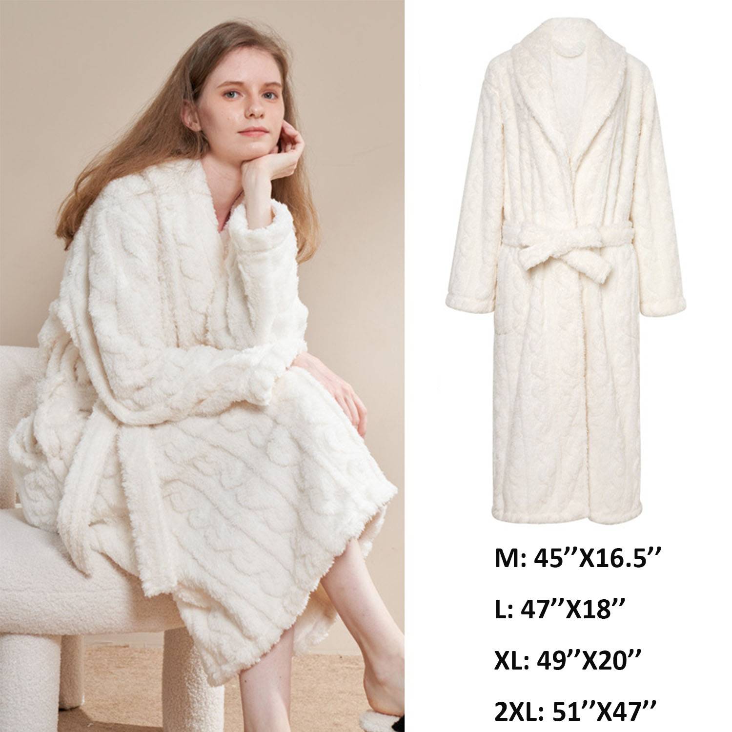 Winter bathrobe Coral fleece pajamas For Woman 2