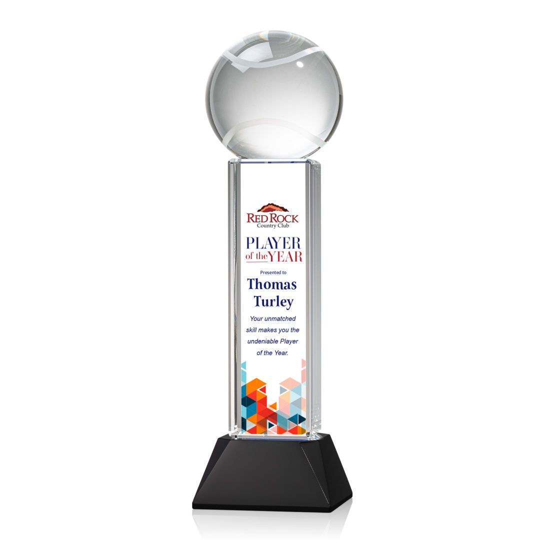 Tennis Ball VividPrint™ Award on Stowe - Black