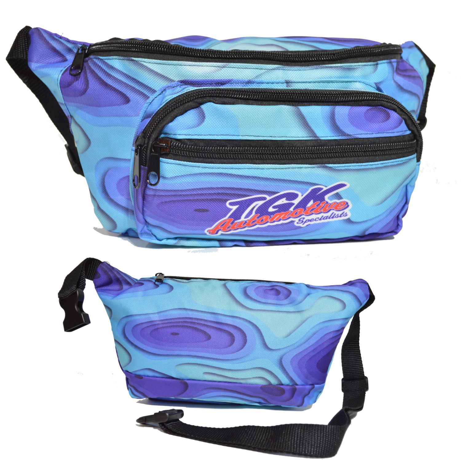 4 Zipper Fanny Pack w/ Full Wrap Sublimation Waist Bag 2