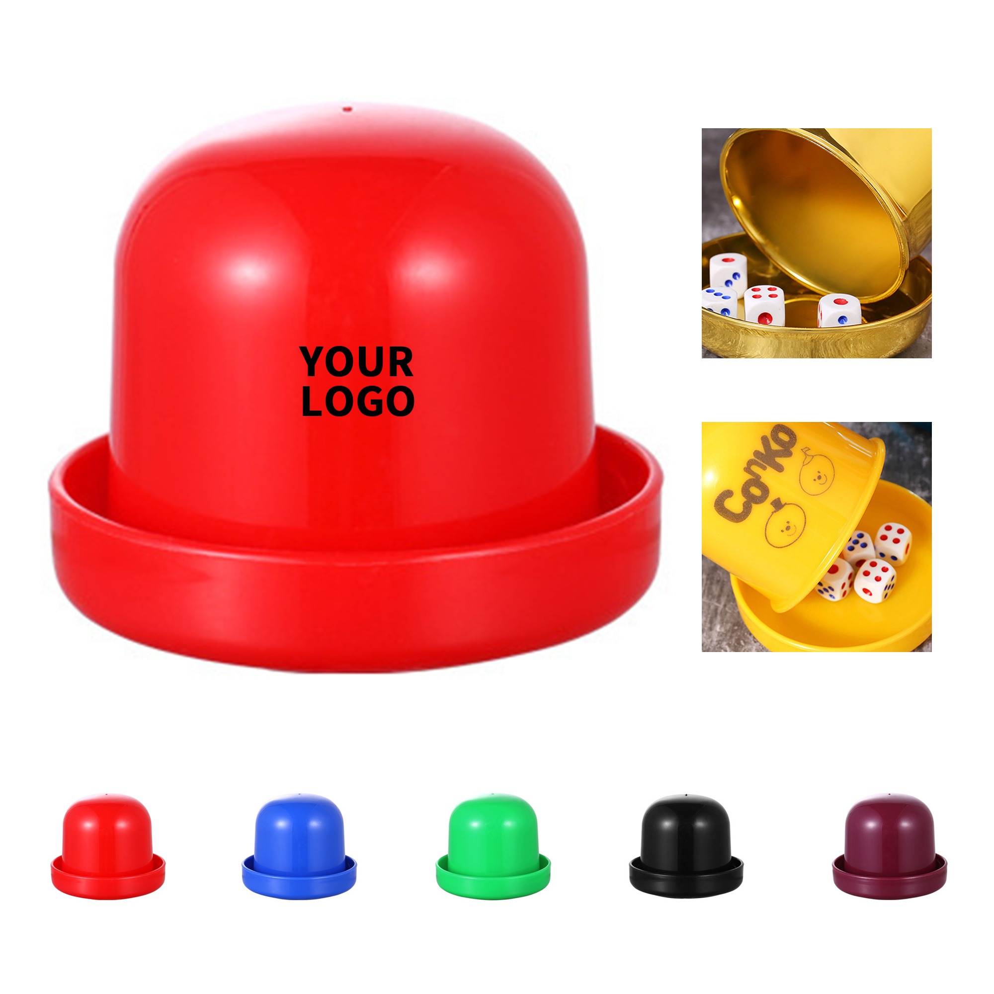 Standard Size Dice Shaker Cup With Randomizing Interior 2.9" Length X 3.15" Width 1