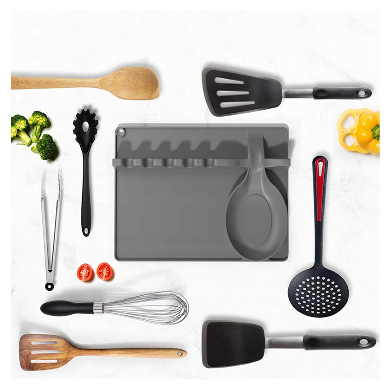 Stainless Steel Cutlery Set With Wooden HandleHeat Resistant 6