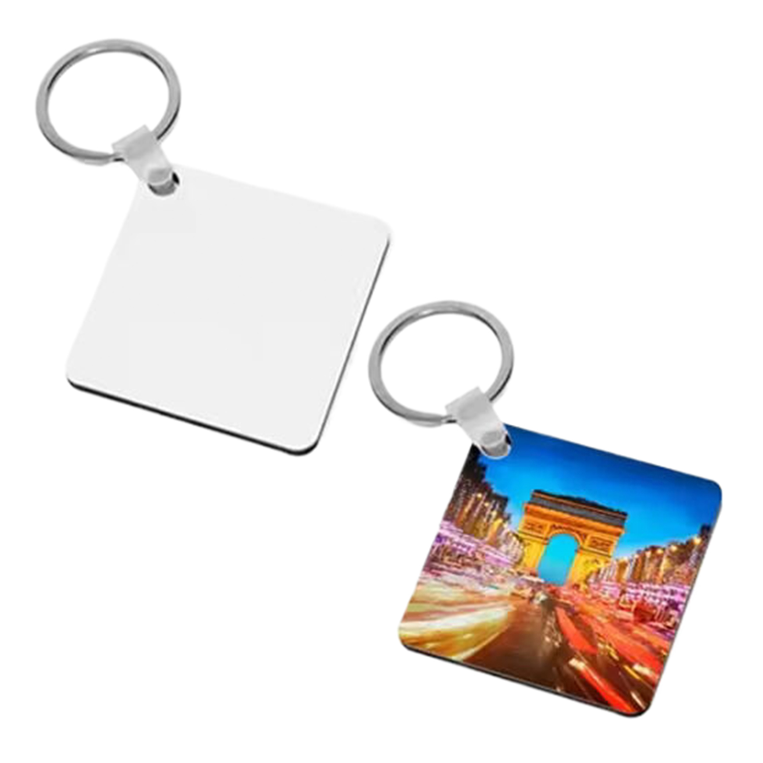 Diamond Shape MDF Keychain 5