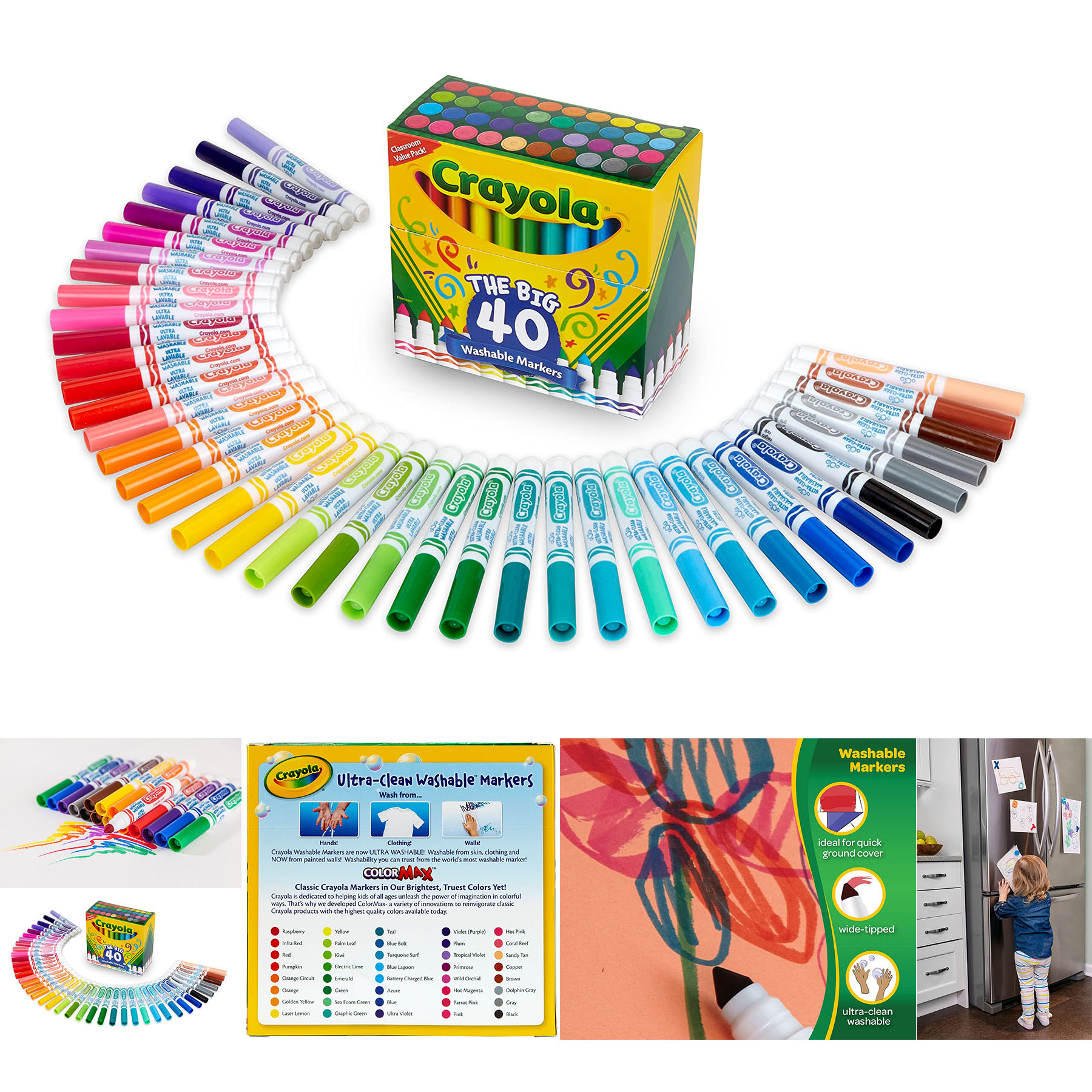 Ultra Clean Washable Markers For School