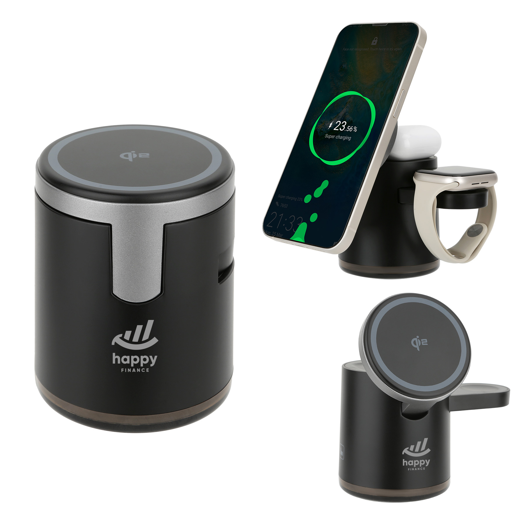 Magnetic 4-In-1 Cylinder Wireless Charging Station 3