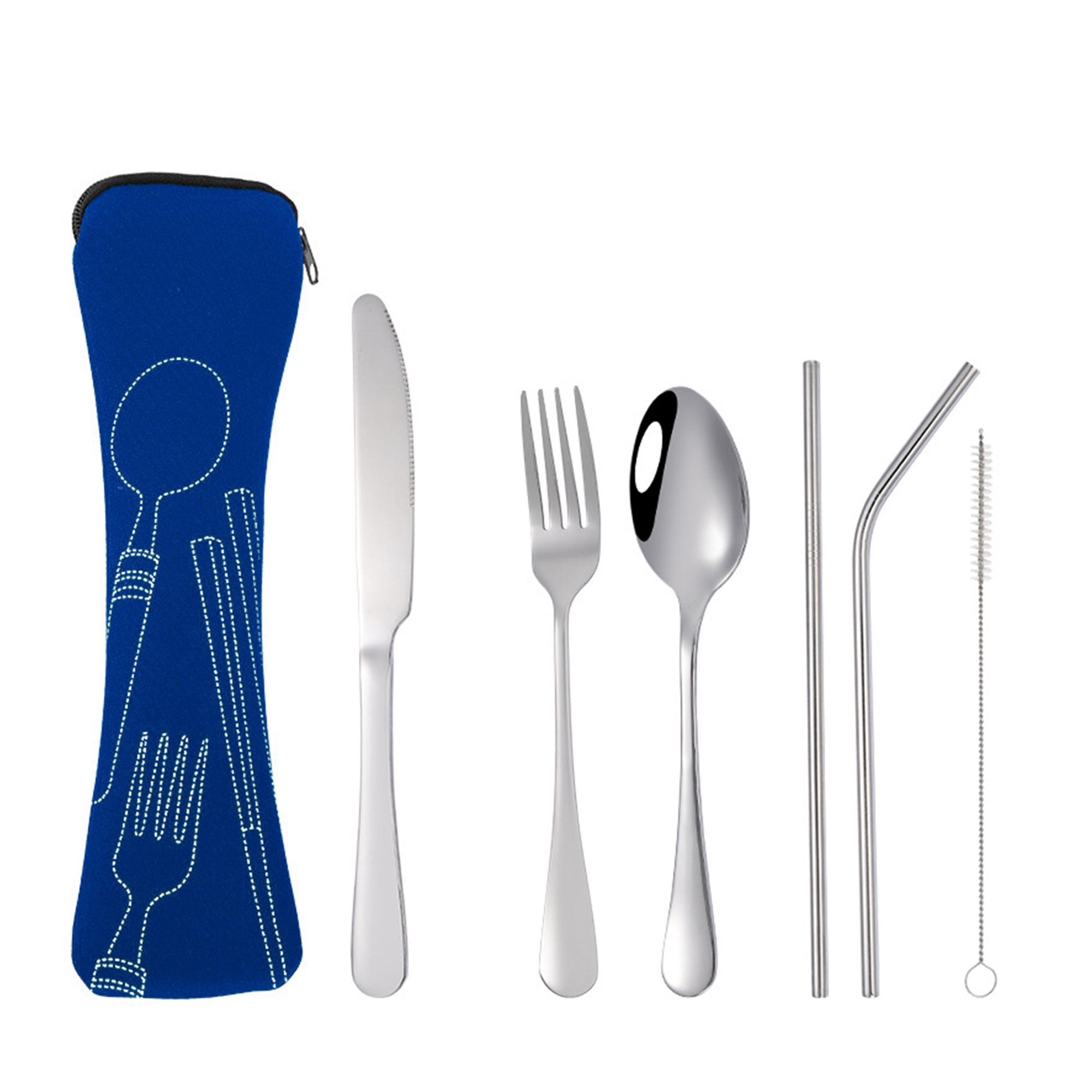 Stainless Steel Cutlery Set Neoprene Case 2