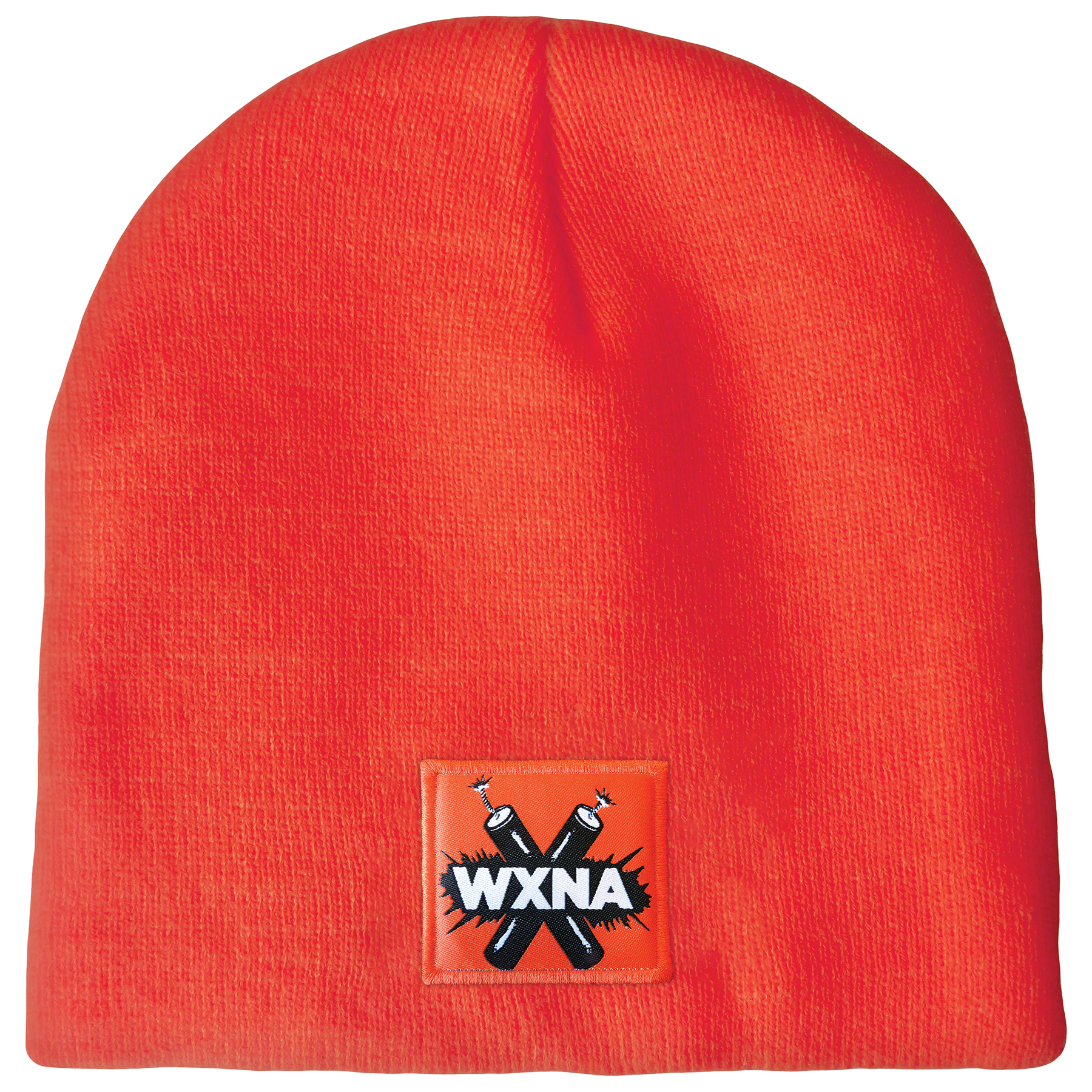 Knit Beanie with No Pom and No Cuff (Printed Logo) 10