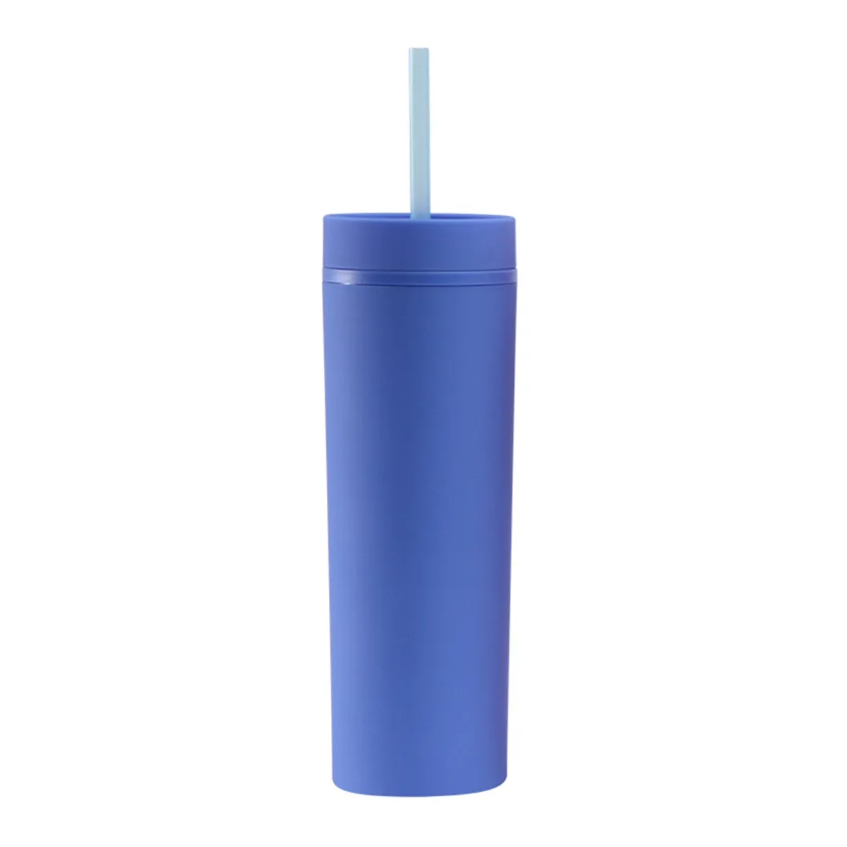 16oz Multicolor Skinny Tumblers with Lids and Straws 2