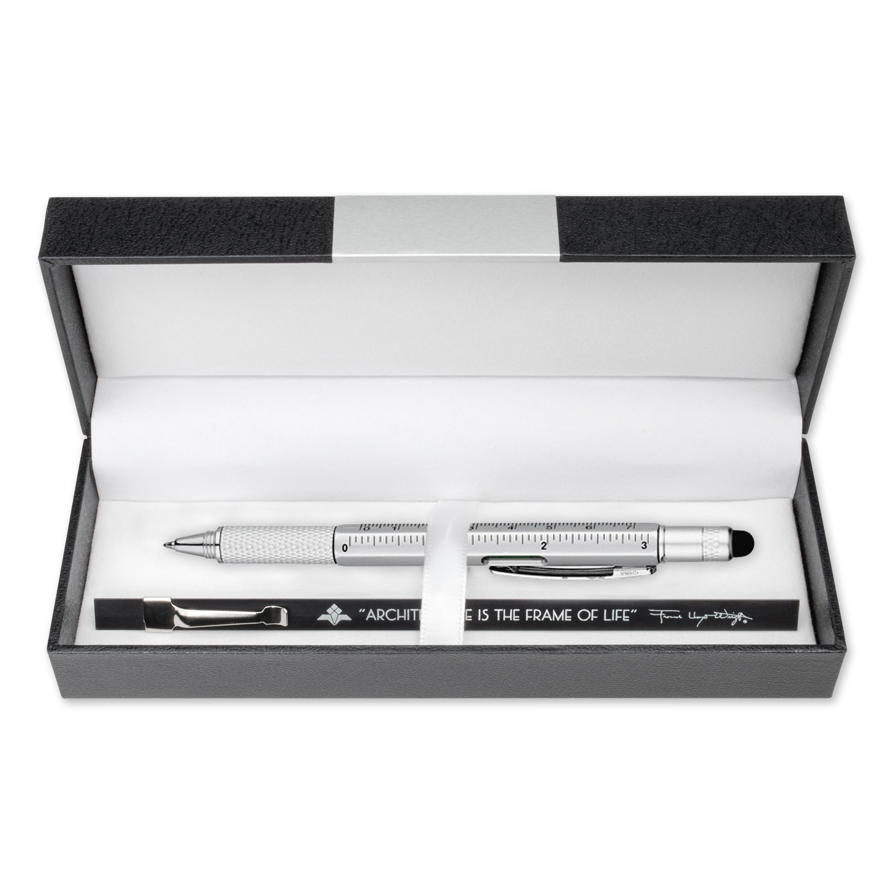 Executive GIFT SET w/ Architect Pocket Scale and durable ABS plastic 5-in-1 work pen 2